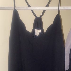 J crew black scallop shirt